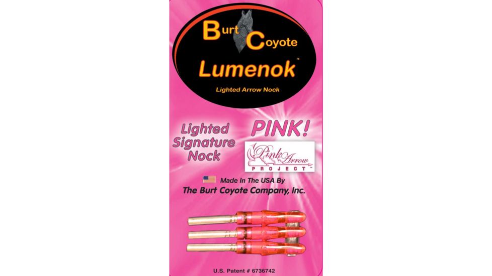 Lumenok Lighted Nock, Pink S Nock 3 pk. SL3P