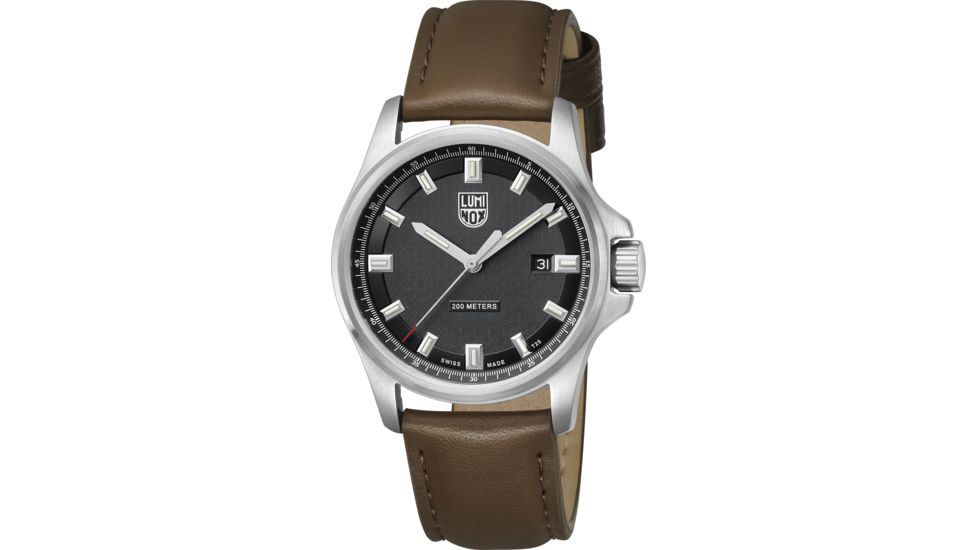 Luminox Dress Field Quartz Watches, Black/Silver/Brown, 42 mm, 1831