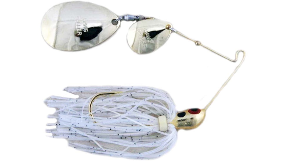 Lunker Lure Proven Winner Double Colorado/Indiana Blade Spinnerbait, Gold Head/Gold Glimmer Skirt, 3/4oz, PW3634