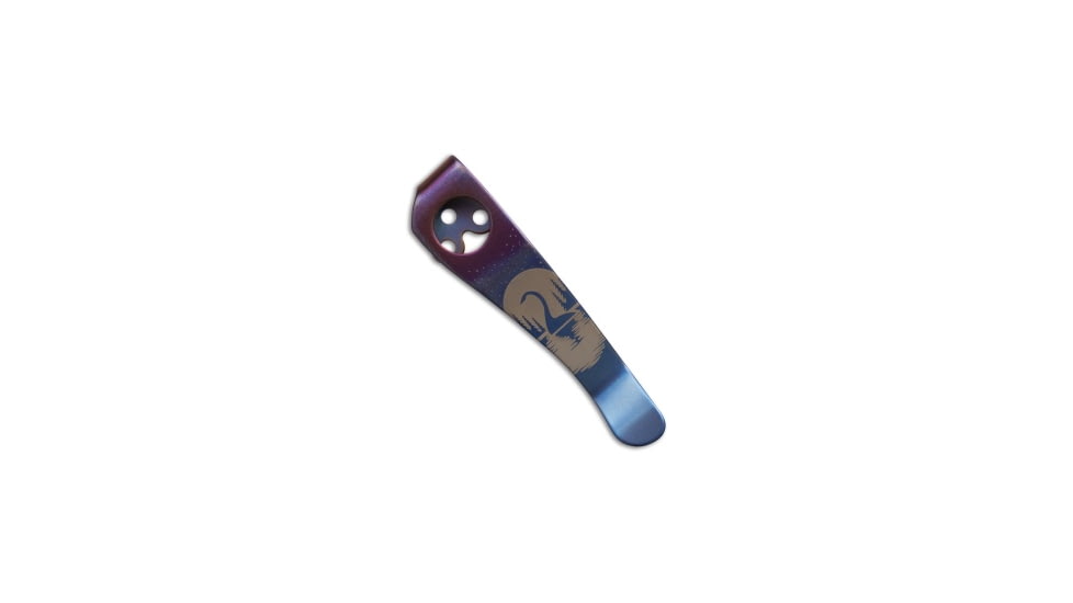 Lynch Northwest Lynch Northwest Spyderco Para 2 Right Hand Titanium Pocket Clip - Nessie *DISC*, Blue/Pink/Purple, adult, BHQ-240625