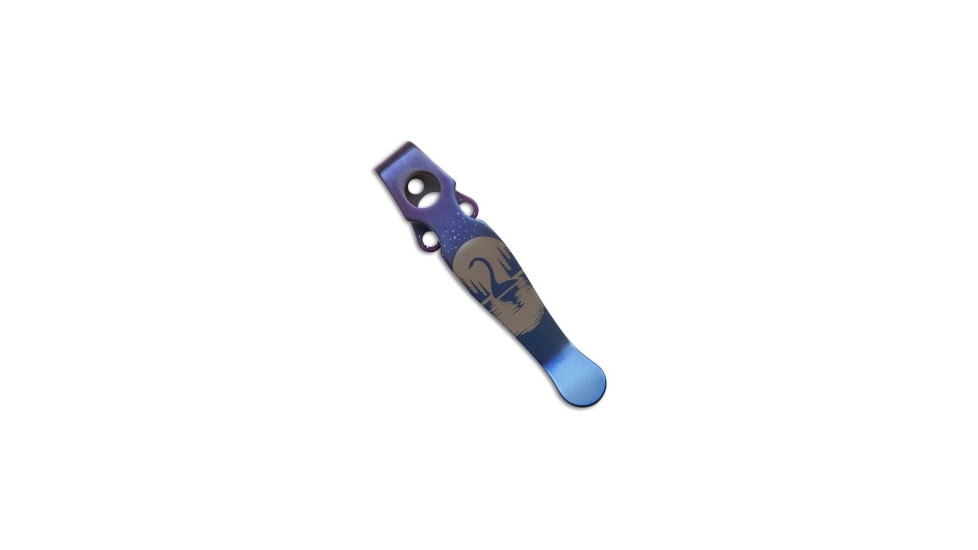 Lynch Northwest Lynch Northwest Spyderco Shaman Titanium Pocket Clip - Nessie, Blue/Pink/Purple, adult, BHQ-235591