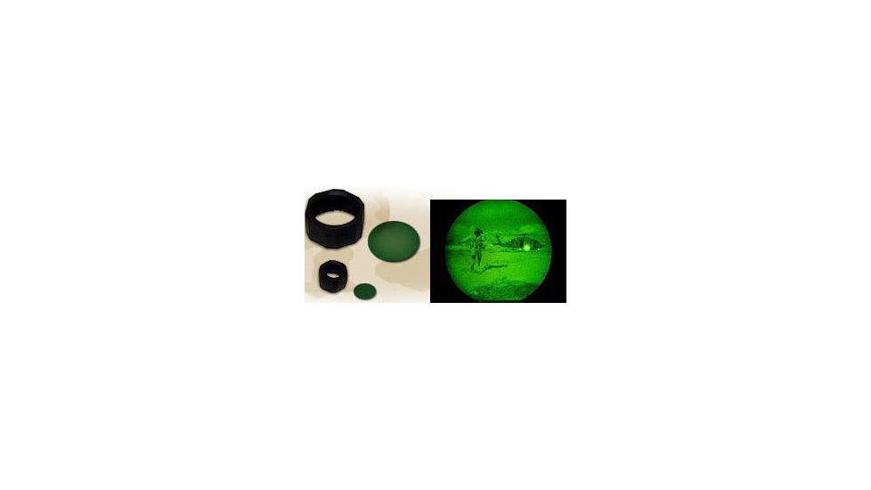 Mag 108-000-614 Mini MagLite AA Flashlight Night Vision Green NVG Lens with Holder