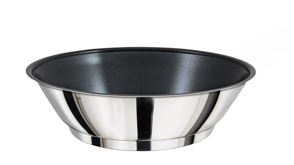 Magma Saute/Omelet Induction Compatible Pan - Stainless Steel Exterior &amp; Slate Black Ceramica Non-Stick Interior, A10-369-2-IND
