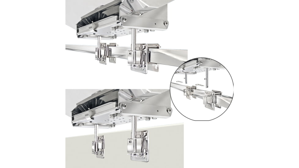 Magma Square/Flat or Side Bulkhead Rail Mount HD Dual 40752