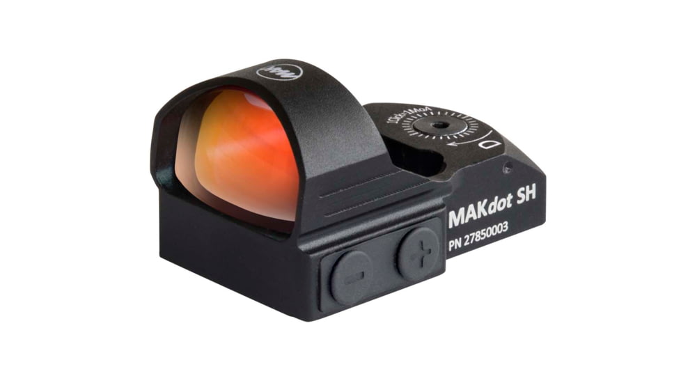 MAK Optics Makdot SH Red Dot Sight w/ P-Lock Mount, Glock 17/19 Gen 3/4, Black, 6150-91XX-0003