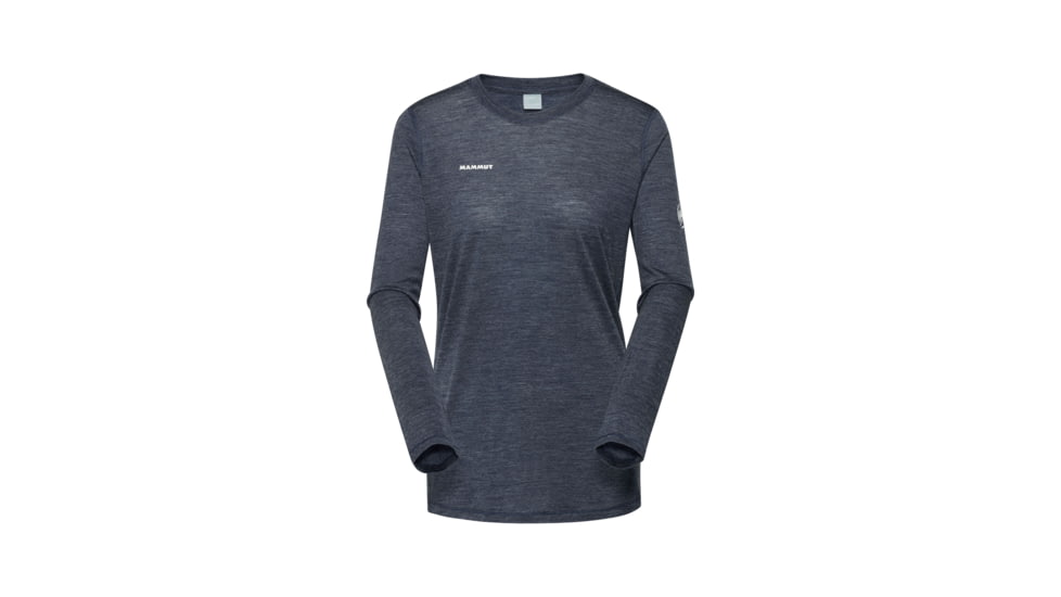 Mammut Tree Wool FL Longsleeve T-Shirt - Womens, Marine Melange, M, 1016-01700-5784-114