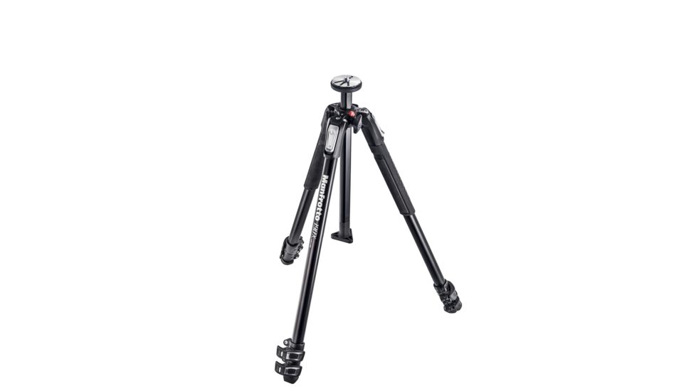 Manfrotto 190X Aluminum 3-Section Tripod, Black MT190X3