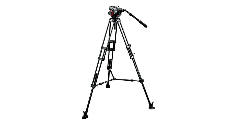 Manfrotto MIDI Twin System - 504HD MPRO System and 546B Tripod with Mid-Level Spreader