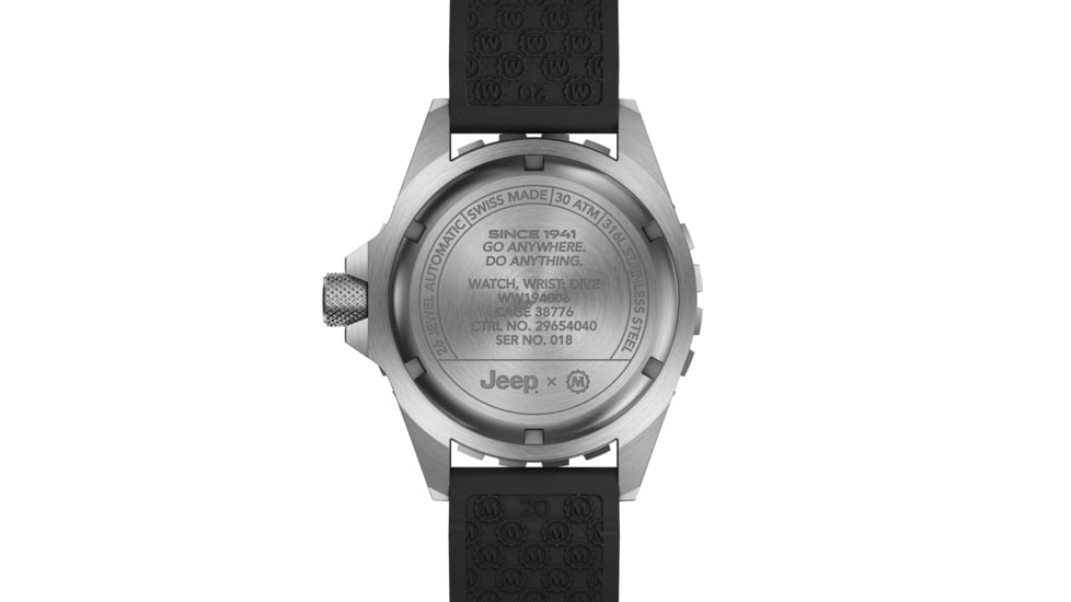 Marathon Jeep Rubicon GSAR Watches, 41mm, Stainless Steel, Black, WW194006SS-4130