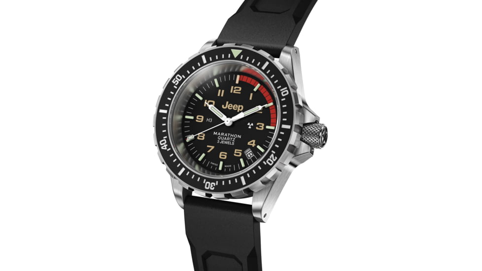 Marathon Jeep Rubicon TSAR Watches, 41mm, Stainless Steel, Black, WW194007SS-4130