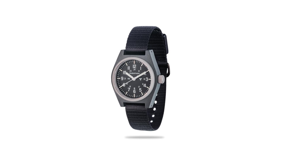 Marathon General Purpose Mechanical Wristwatch w/ Tritium, No Government Markings, Black, WW194003BK-0101