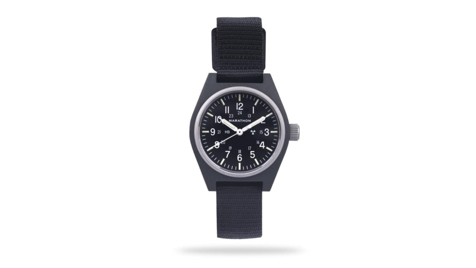 Marathon General Purpose Mechanical Wristwatch w/ Tritium, No Government Markings, Black, WW194003BK-0101