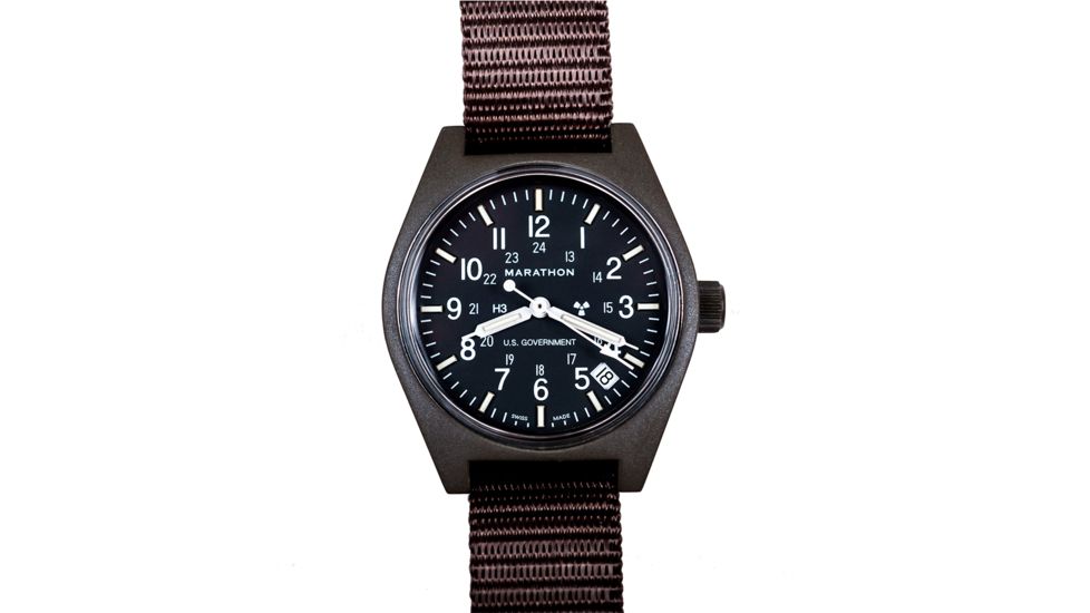 Marathon General Purpose Quartz Wristwatch w/Date and Tritium, GPQ, Sage Green WW194015SG