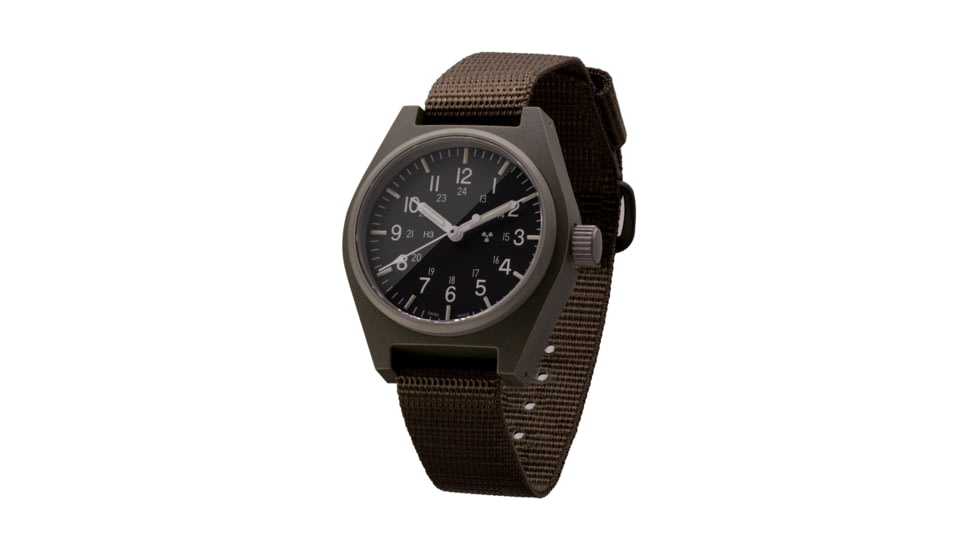 Marathon General Purpose Quartz Wristwatch w/ Tritium, No Government Markings, Sage Green, WW194004SG-0803