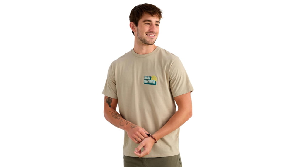 Marolina DBA HUK Huk Bait N Fetch Short Sleeve Tee River Rock Heather L, H1000585-194-L