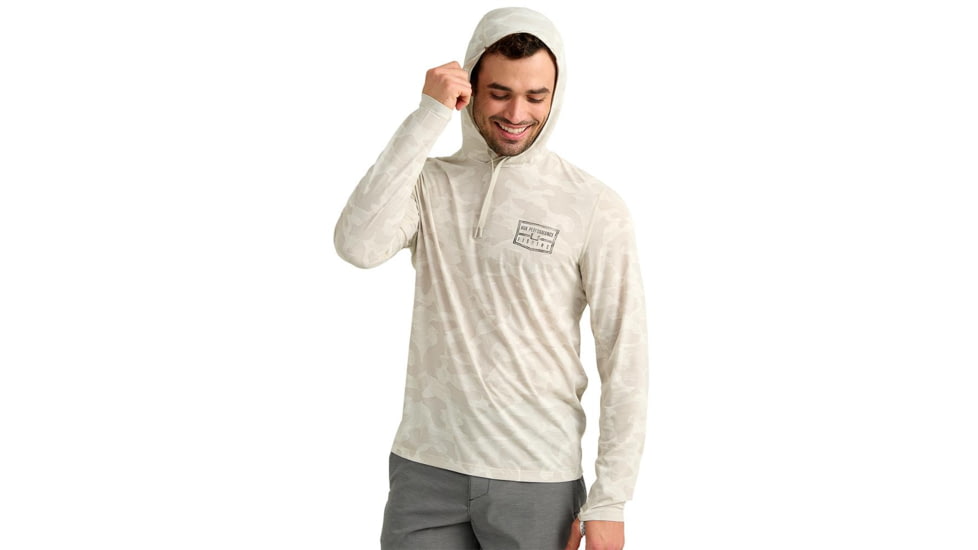 Marolina DBA HUK Huk Drift Performance Hoodie Long Sleeve Shirt Silver Birch Camo XL, H1200734-189-XL