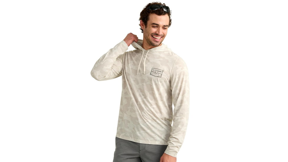 Marolina DBA HUK Huk Drift Performance Hoodie Long Sleeve Shirt Silver Birch Camo S, H1200734-189-S