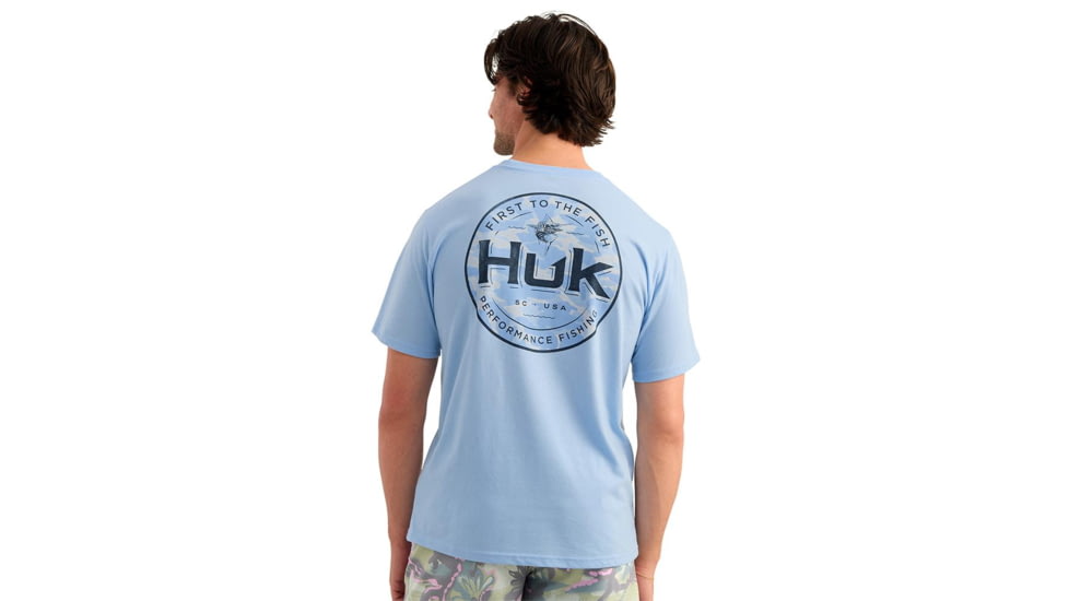 Marolina DBA HUK Huk Marlin Circle Short Sleeve Pocket Shirt Cerulean S, H1000594-423-S