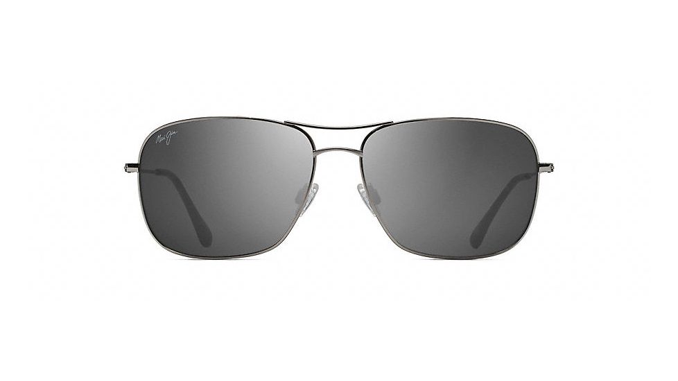 Maui Jim Breezeway Polarized Aviator  Sunglasses,Silver,Neutral Grey Lens GS773-17