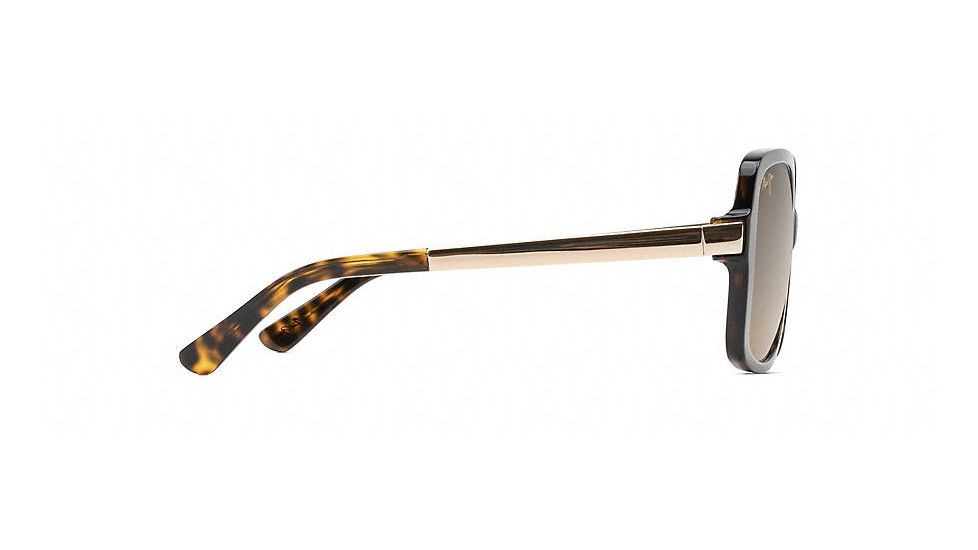 Maui Jim Melika Fashion  Sunglasses,Dark Tortoise with Gold Temples,HCL Bronze Lens HS760-10K