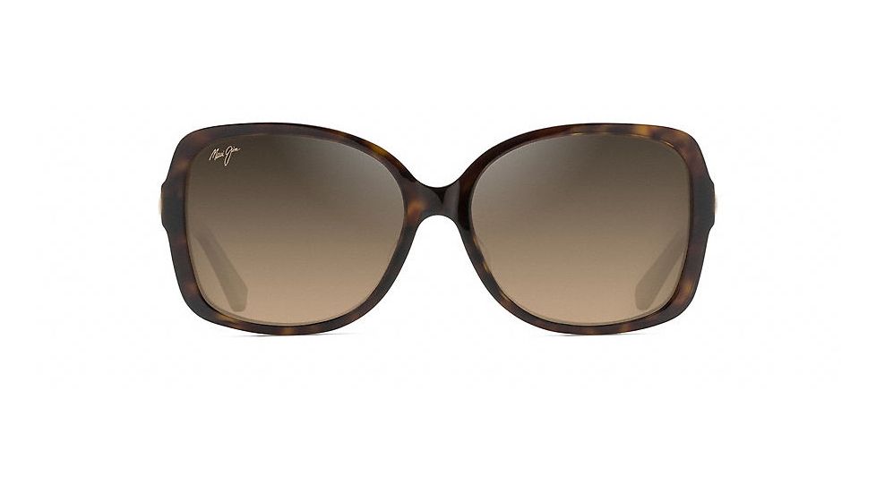 Maui Jim Melika Fashion  Sunglasses,Dark Tortoise with Gold Temples,HCL Bronze Lens HS760-10K
