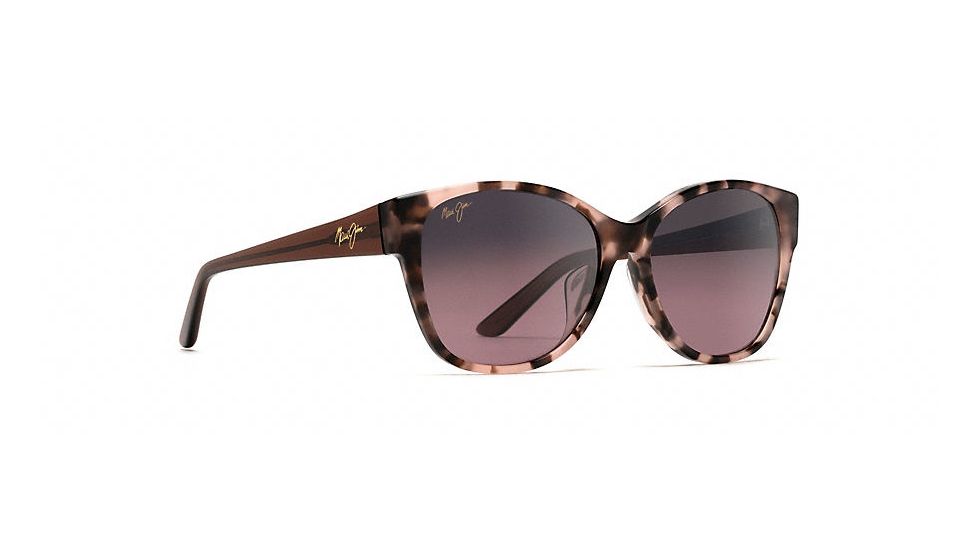 Maui Jim Summer Time Polarized Cat Eye  Sunglasses,Pink Tokyo Tortoise,Maui Rose Lens RS732-09T