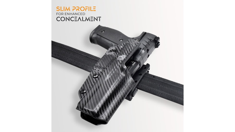Maxtor Tactical Classic Clip-on Kydex OWB Belt Holster w/ TLR-8, Sig Sauer P365 X-MACRO, Right, Carbon Fiber, OWBCP-CF-MACRO-TLR8