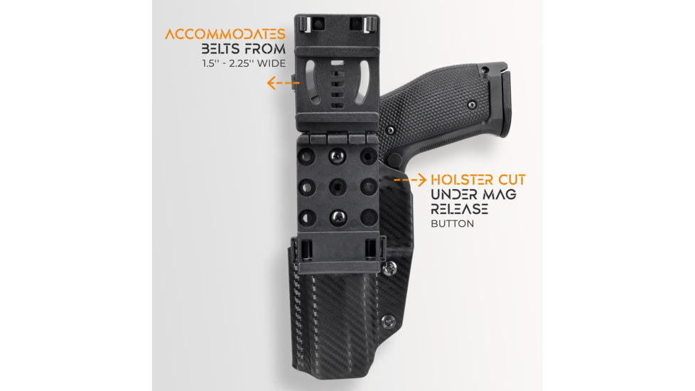Maxtor Tactical Kydex Classic Clip-on OWB Belt Holster w/ TLR-8, Sig Sauer P365 X-MACRO, Right, Carbon Fiber, OWBCP-CF-MACRO-TLR8