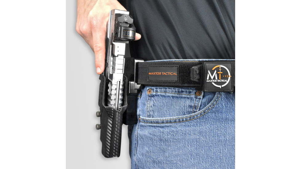 Maxtor Tactical Alloy Competition OWB Holster, Canik TP9SFX, Right, Carbon Fiber, ACHBK-TP9SFX-CF
