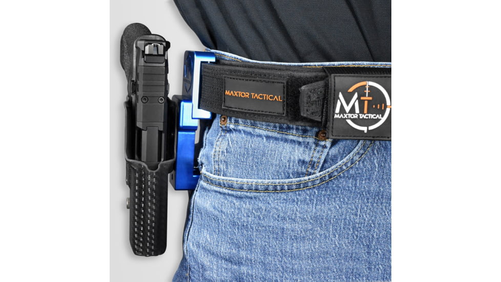Maxtor Tactical Alloy Competition OWB Holster, Canik SFx Rival-S, Right, Carbon Fiber/Blue, ACHBLU-RIVALS-CF