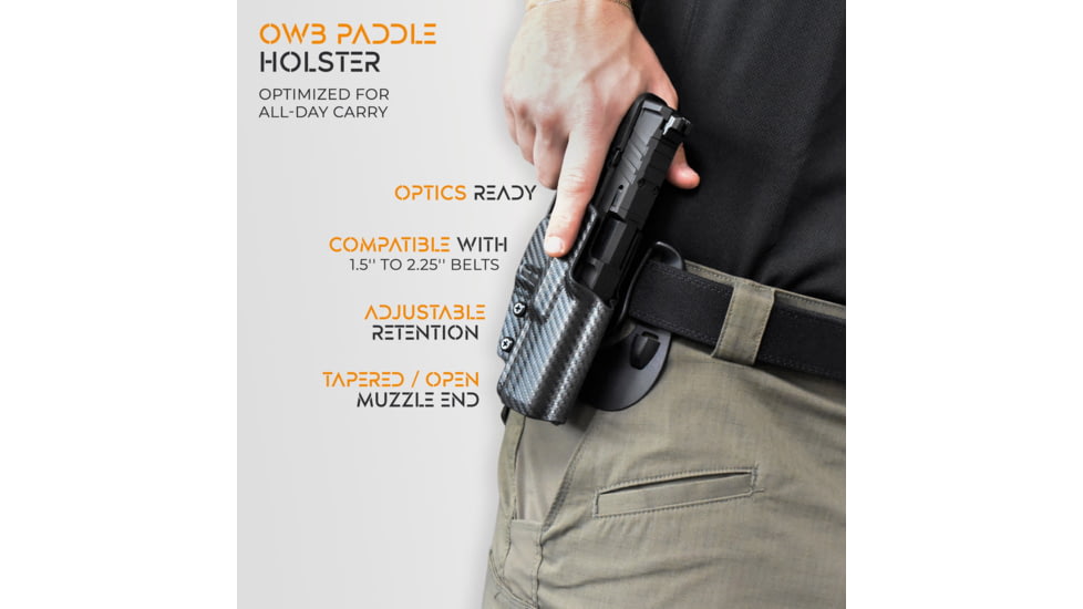 Maxtor Tactical CZ OWB Paddle Holster, P-09, Right, Carbon Fiber, PADDLE-CF-CZP09