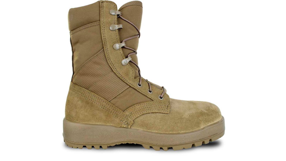 McRae Footwear Mil-Spec Hot Weather Steel-toe Boot in Coyote w/ Vibram Sierra Outsole, Coyote, 8, Wide, 8989-8W