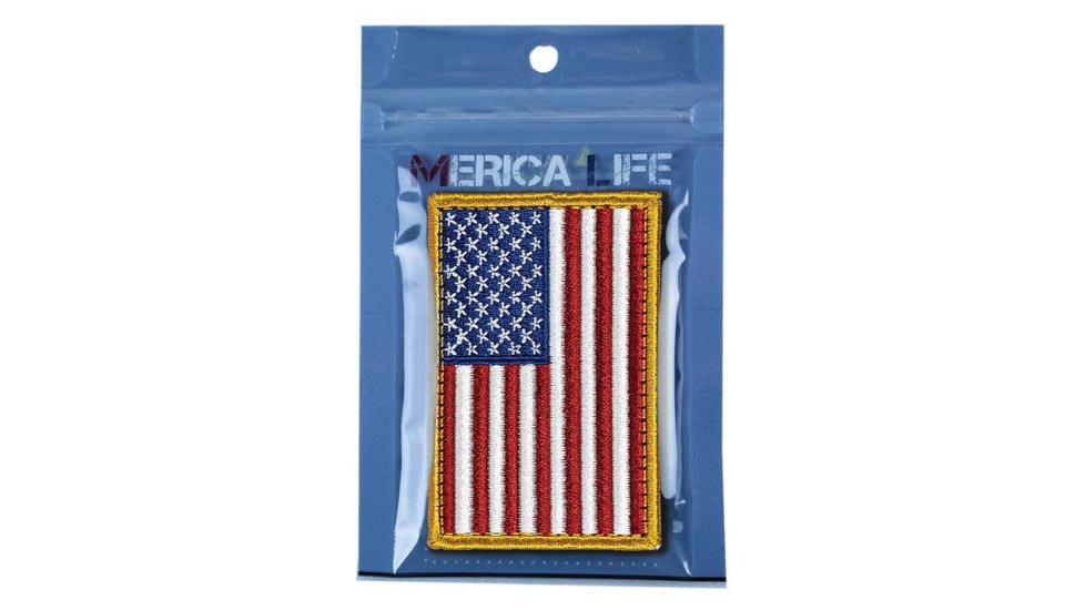 Merica Life Embroidered US FLAG Reverse Patch, 3 x 2, EMBR-USFLAG-REV