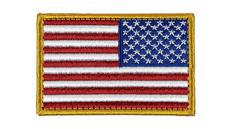 Merica Life Embroidered US FLAG Reverse Patch, 3 x 2, EMBR-USFLAG-REV