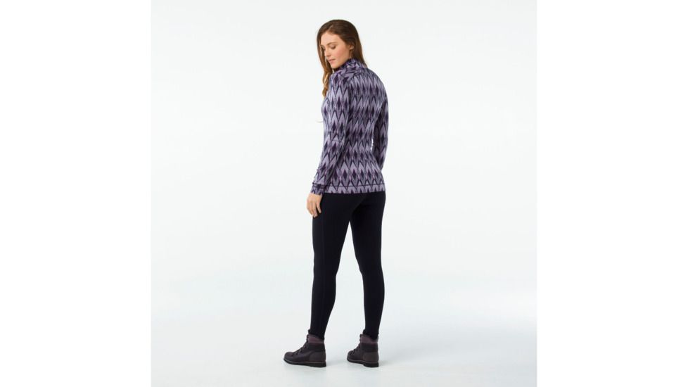 Smartwool Merino 250 Baselayer Pattern 1/4 Zip-Women's, Purple Mist, Extra Small, SW0NP222A26-XS