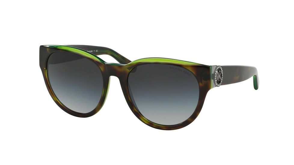 Michael Kors BERMUDA MK6001B Sunglasses 300211-54 - Tortoise/Green/Grey Frame, Grey Gradient Lenses