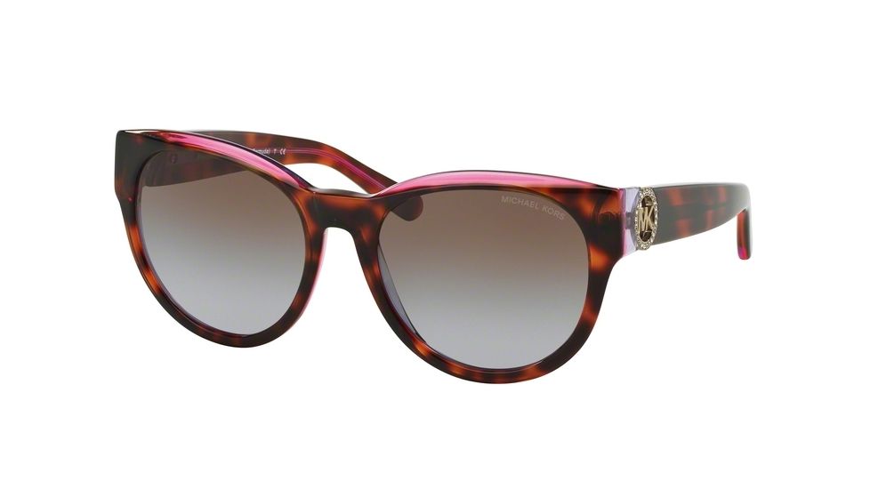 Michael Kors BERMUDA MK6001B Sunglasses 300368-54 - Tortoise/Pink/Purple Frame, Brown Purple Gradient Lenses