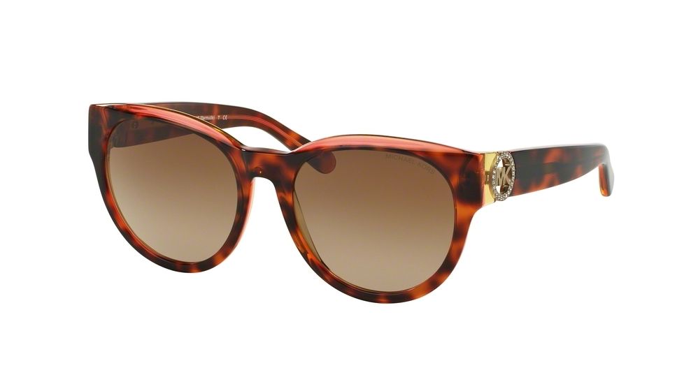 Michael Kors BERMUDA MK6001B Sunglasses 300413-54 - Tortoise/Pink/Yellow Frame, Brown Gradient Lenses