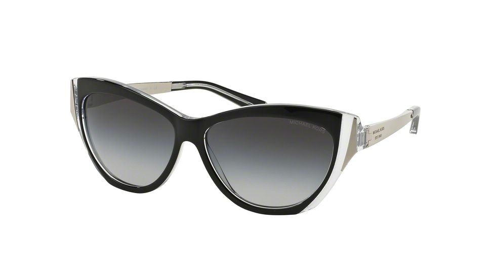 Michael Kors CANEEL MK2005 Sunglasses 303311-57 - Black Crystal Frame, Grey Gradient Lenses