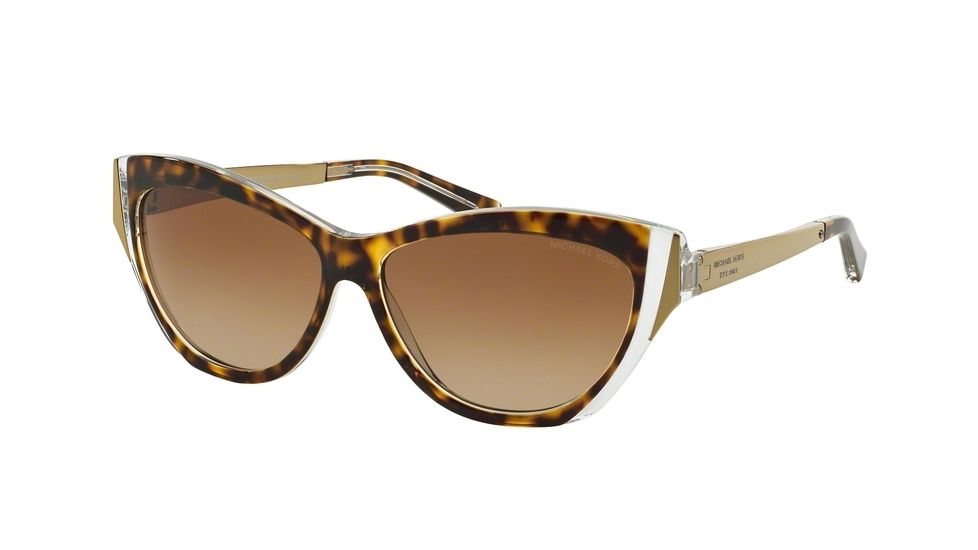 Michael Kors CANEEL MK2005 Sunglasses 303413-57 - Tortoise / Crystal Frame, Brown Gradient Lenses