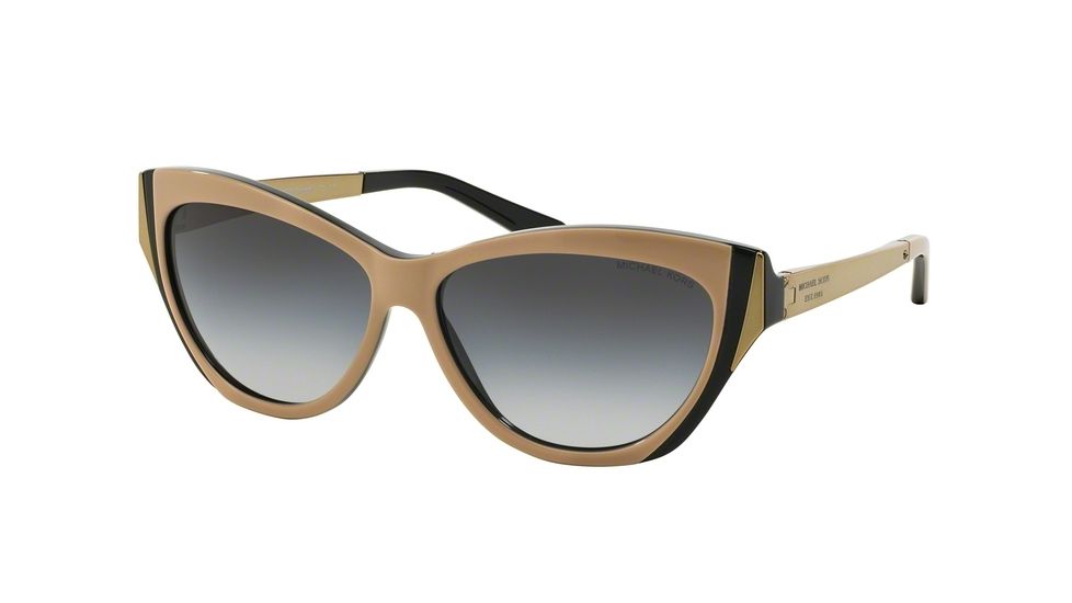 Michael Kors CANEEL MK2005 Sunglasses 303511-57 - Taupe/Black Frame, Grey Gradient Lenses