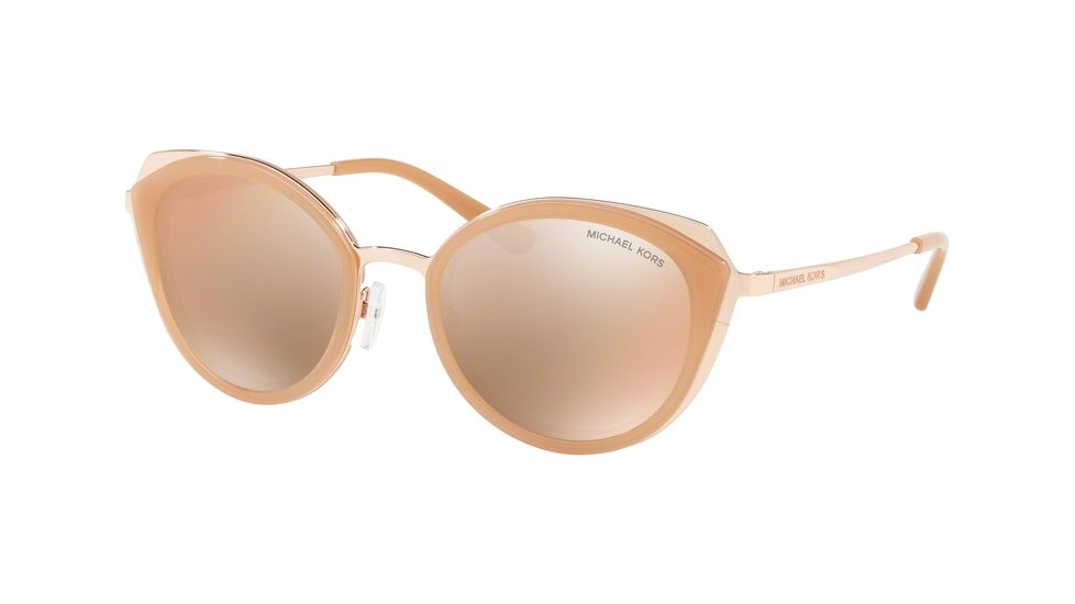 Michael Kors CHARLESTON MK1029 Progressive Prescription Sunglasses, 52mm, Rose Gold/milky Lt Brown, MK1029-1026R1-52-PRO