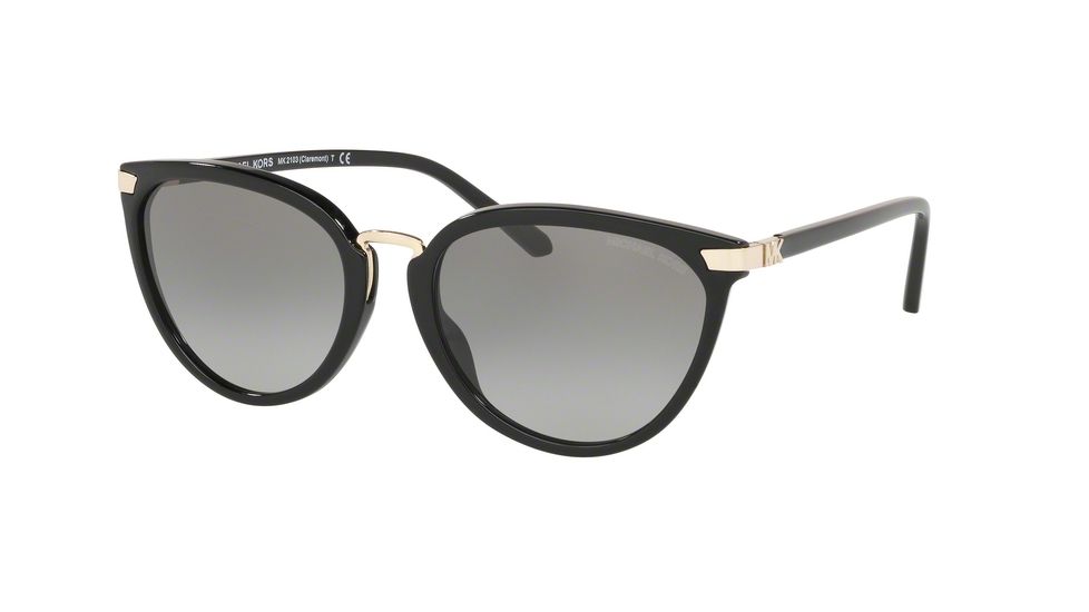 Michael Kors CLAREMONT MK2103 Progressive Prescription Sunglasses, 56mm, Black, MK2103-300511-56-PRO