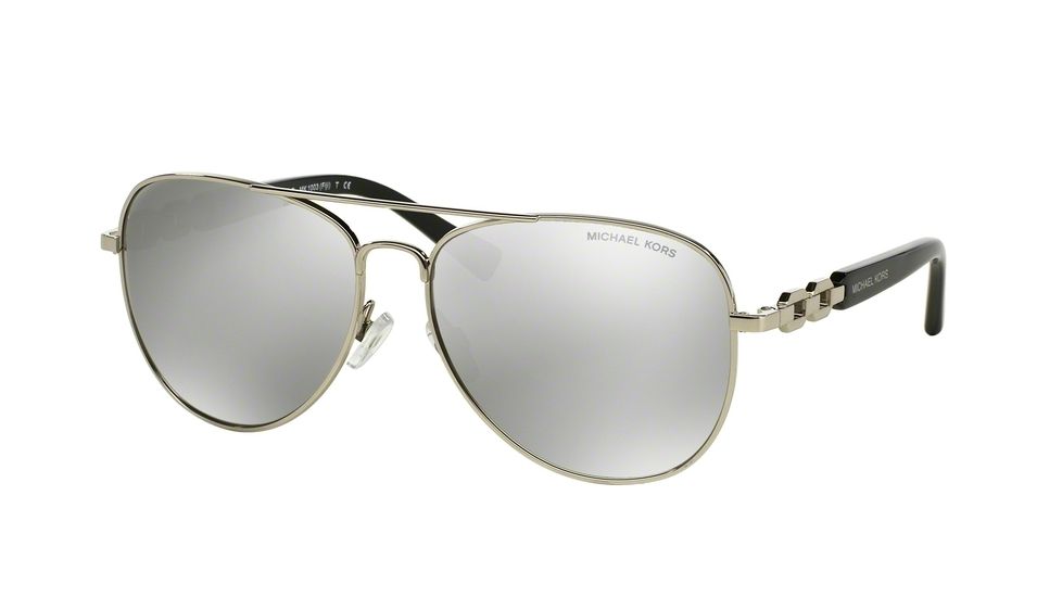 Michael Kors FIJI MK1003 Sunglasses 10016G-58 - Silver Frame, Silver Mirror Lenses