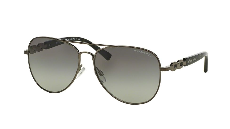 Michael Kors FIJI MK1003 Sunglasses 100211-58 - Gunmetal Frame, Grey Gradient Lenses