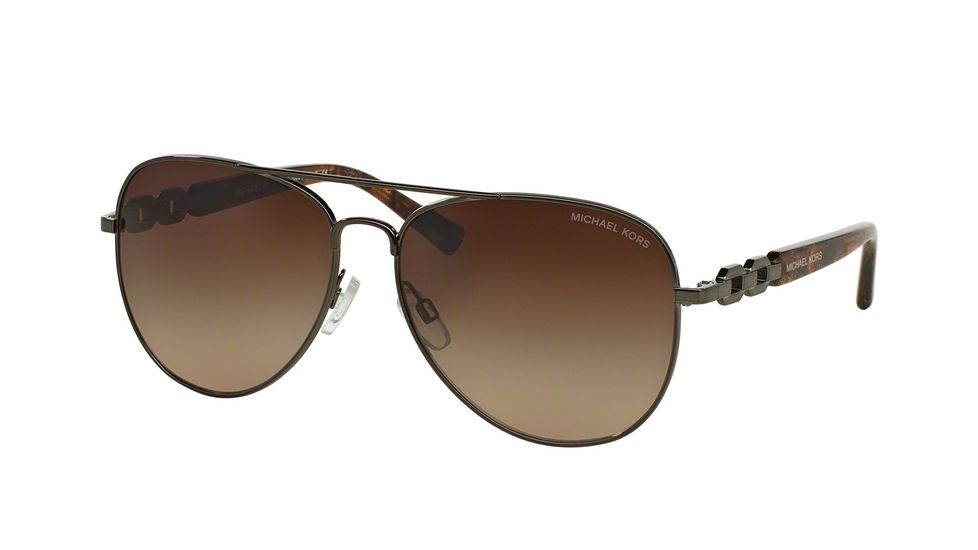 Michael Kors FIJI MK1003 Sunglasses 100213-58 - Gunmetal Frame, Brown Gradient Lenses