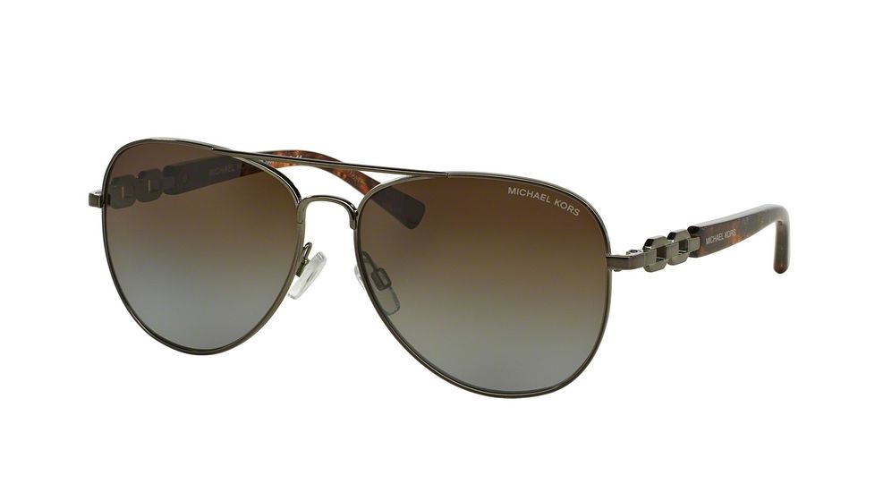 Michael Kors FIJI MK1003 Sunglasses 1002T5-58 - Gunmetal Frame, Brown Gradient Polarized Lenses