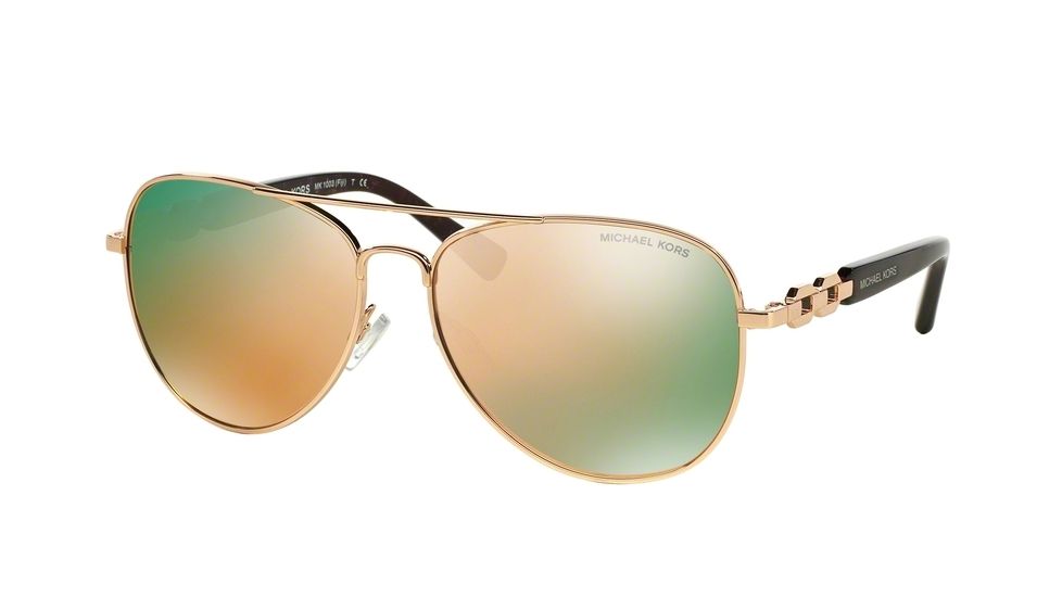 Michael Kors FIJI MK1003 Sunglasses 1003R5-58 - Rose Gold Frame, Rose Gold Mirror Lenses