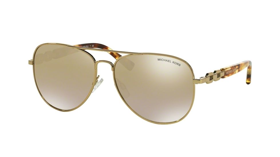Michael Kors FIJI MK1003 Sunglasses 10046E-58 - Gold Frame, Gold Mirror Lenses