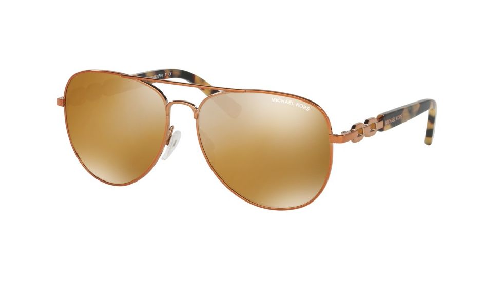 Michael Kors FIJI MK1003 Sunglasses 10915N-58 - Copper Frame, Orange Flash Lenses